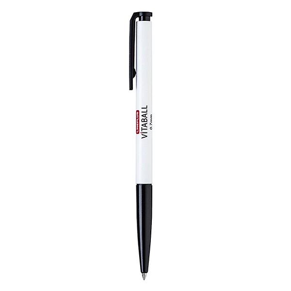  볼펜 비타볼 화이트 0.7mm 흑색 12개입 1박스 사무용펜 학생볼펜
