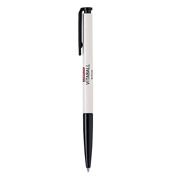  볼펜 비타볼 베이지 0.5mm 흑색 12개입 1박스 사무용펜 학생볼펜