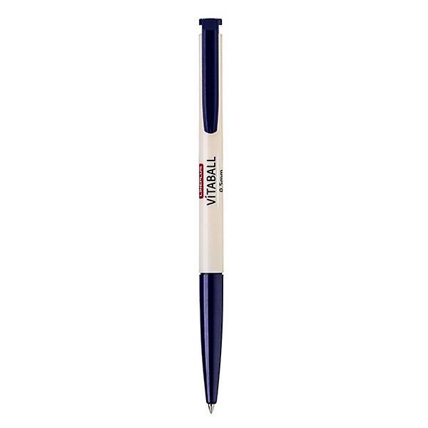  볼펜 비타볼 베이지 0.5mm 청색 12개입 1박스 사무용펜 학생볼펜