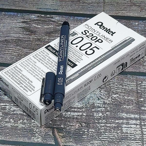  스케치/드로잉펜-펜텔 포인트라이너 0.05mm 12자루