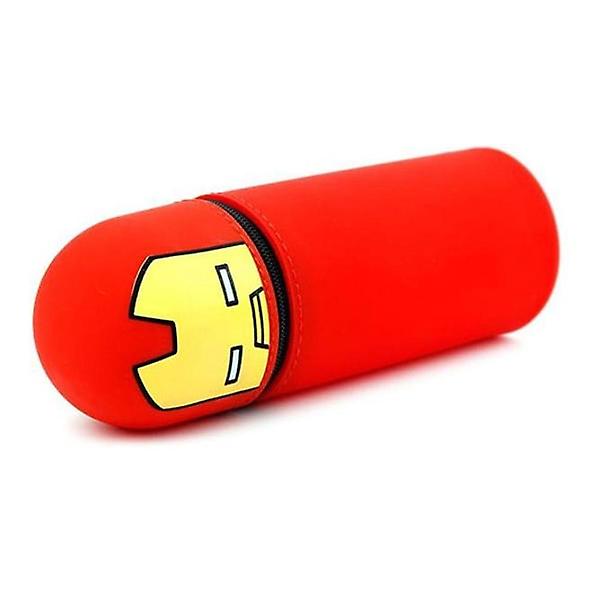  아이언맨 필통 필기구 파우치 실리콘 펜슬 케이스