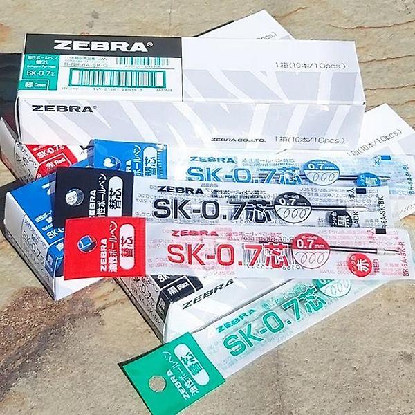  제브라 0.7mm SK-샤보 2색볼펜 멀티펜 리필심 1다스