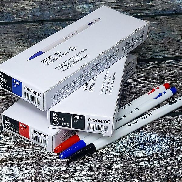  모나미 BP 153 유성볼펜 0.7mm 1다스(12자루)