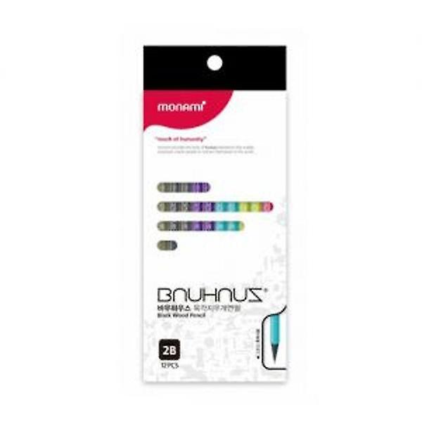  12p모나미바우하우스지우개연필(B)/육각연필세트