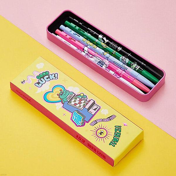  행운을드려용 볼펜 0.5mm 5본 세트 2P 학용품 필기구