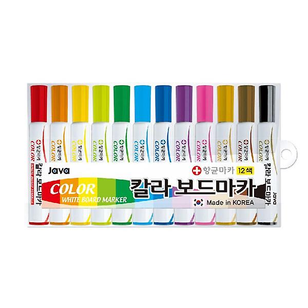  컬러보드마카 12색 2P 게시판 칠판 마카펜 보드마커