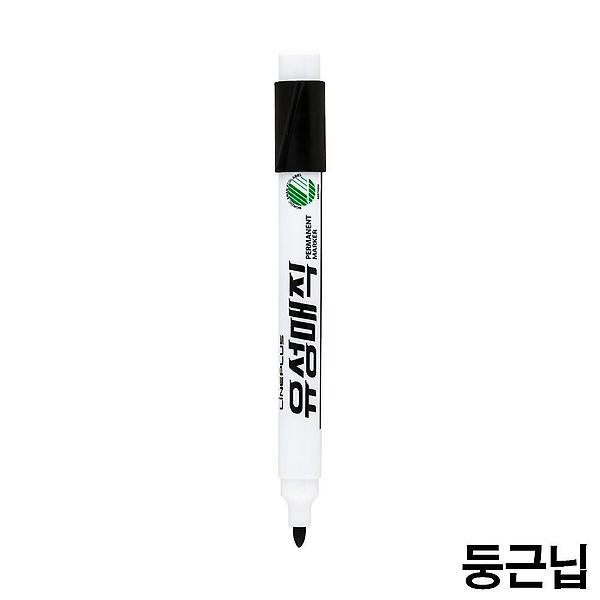  라인플러스 페놀 유성매직둥근닙 12개입1다스 검정색