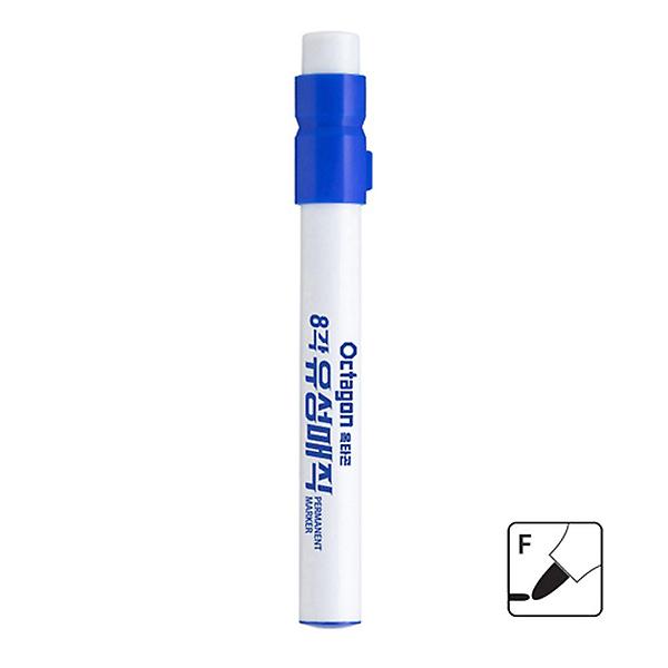  옥타곤 8각 유성매직 가는둥근닙 12개입 1다스 파랑색