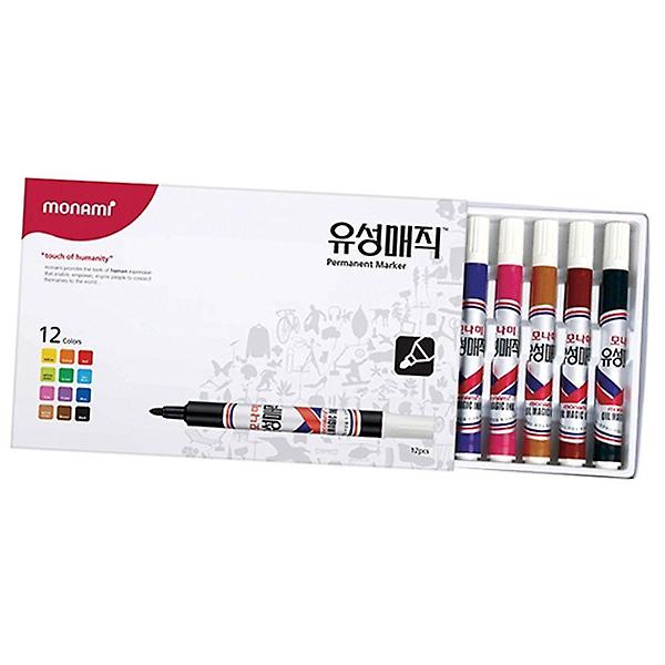  모나미 유성 매직 12색 세트 2.0mm 1P 필기도구 펜시