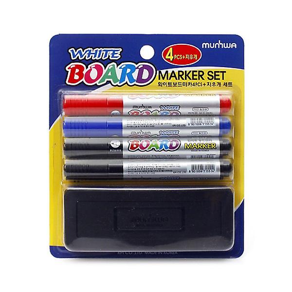  문화 5p 보드 지우개 세트 보드마카 화이트