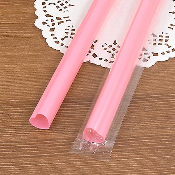  테이크아웃 하트 스트로우 개별포장 빨대 21cm 핑크 10,000개 1박스