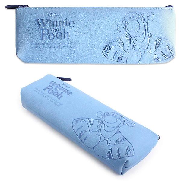  금홍팬시 푸우 캐릭터 삼각 봉제 필통 블루