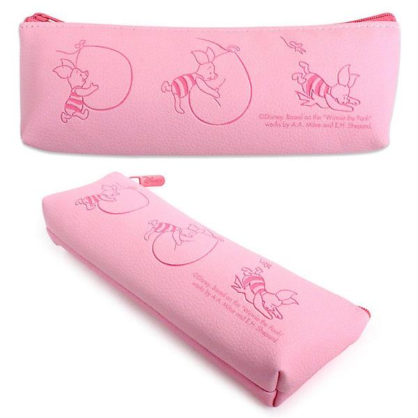  금홍팬시 푸우 캐릭터 삼각 봉제 필통 핑크