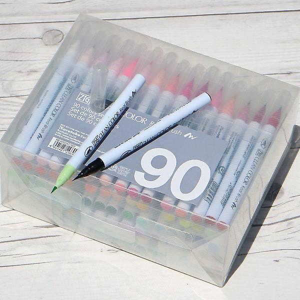  쿠레타케 지그 수채화/캘리그라피붓 리얼브러쉬 90색