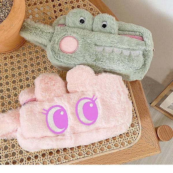  특이한 동물 캐릭터 봉제 털 필통 중 고등 학생