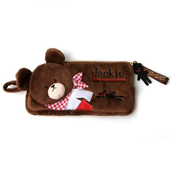 베어스쿨 재키 사각 파우치 봉제인형 필통