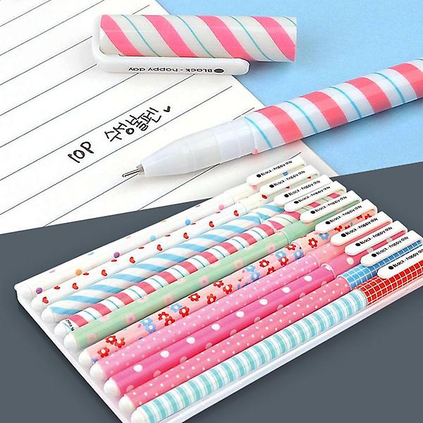  수성볼펜 검정 0.6mm 10P 사무용볼펜 뚜껑 수성펜