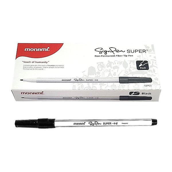  모나미 슈퍼싸인펜 흑색 12개입