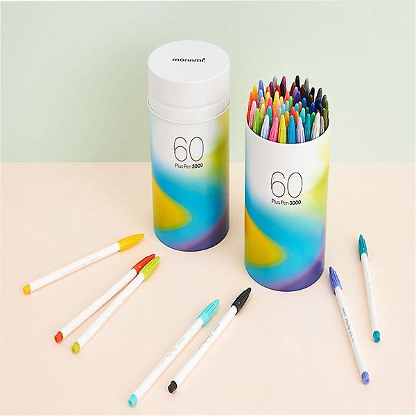  간편한 수채화 틴케이스 수성 플러스펜 60색