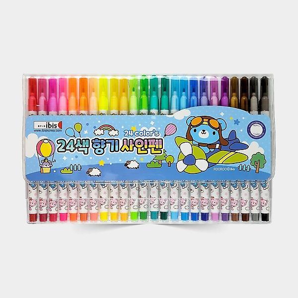  아이비스 8000 24색향기사인펜(CR)-블루 1박스 96개입