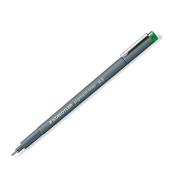  스테들러 308 피그먼트 라이너 펜 0.3mm 10개입 그린
