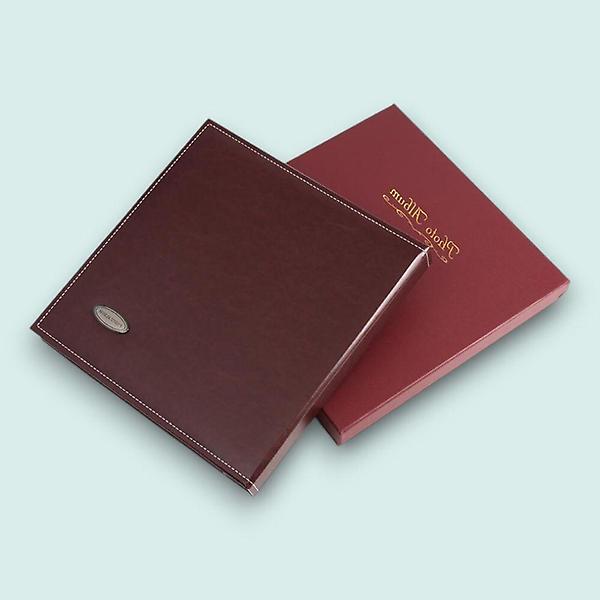  게더릭 가죽커버 접착식 앨범 (와인)