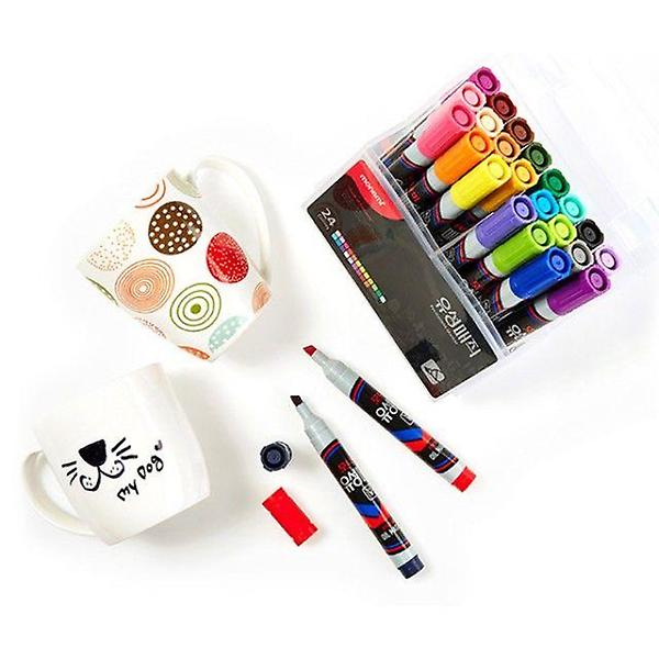  모나미 사각닙 납작 다용도 유성매직 24색세트