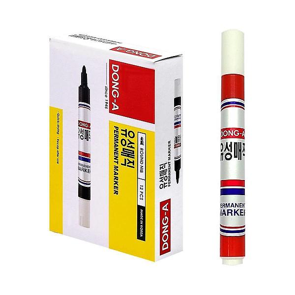  동아 유성매직 적색 (박스) 120개입