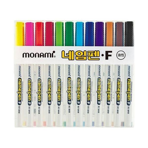  모나미 네임펜F 12색 / 중간글씨 / 1947