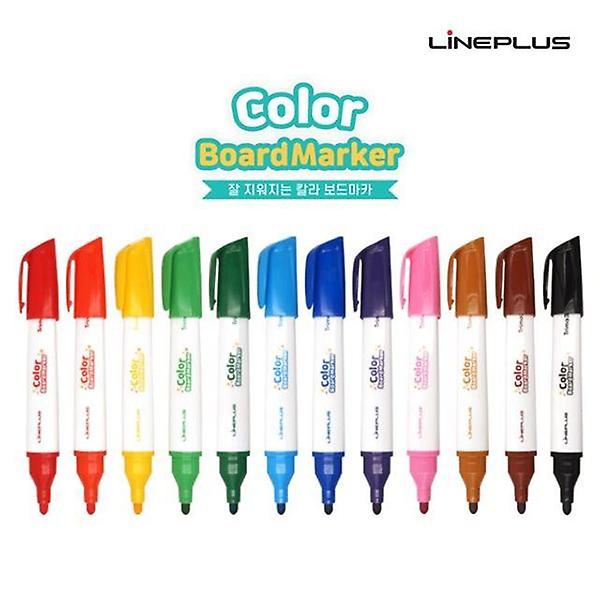  라인프러스 12칼라 잘 지워지는 칼라 보드머카