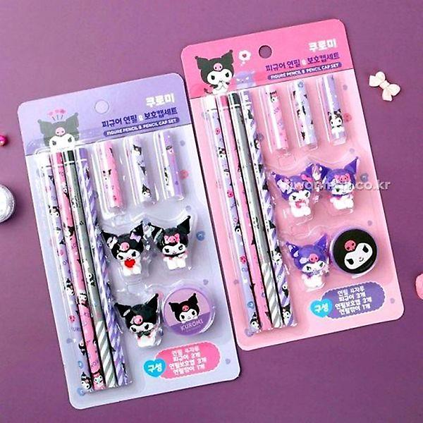  10EA 연필 쿠로미 amp 보호캡 피규어 세트 초등학생연