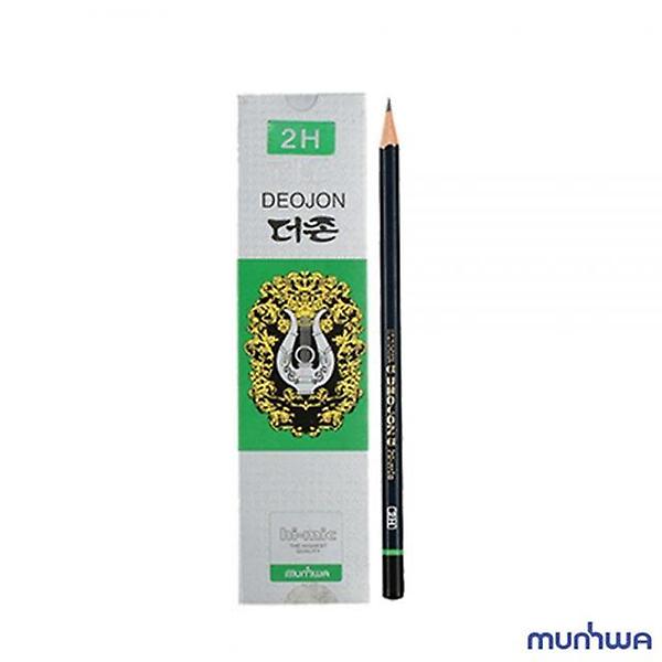  문화 더존 연필 2H 12개입 미술용 학습용