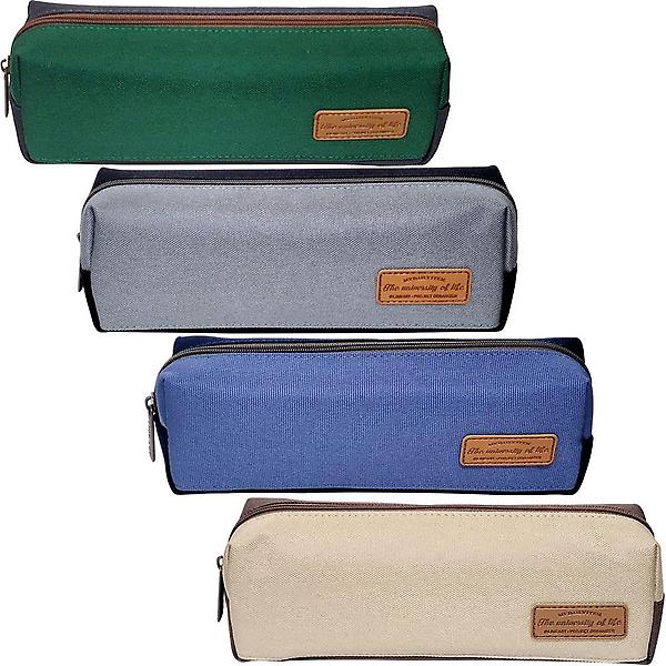  유니버시티 투톤 사각필통 (색상랜덤)