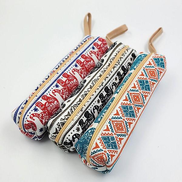  태국 코끼리 패브릭 필통