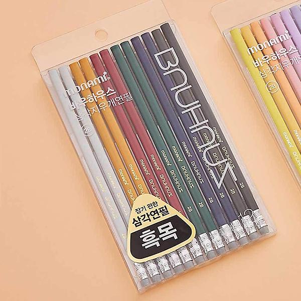  삼각 연필 2b 모나미삼각연필 삼각연필 지우개연필