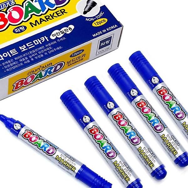  파랑 보드마카 마카펜 마카세트 교실 12개입 칠판마카