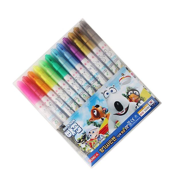  향기 사인펜 12색 사인펜 필기 캐릭터사인펜 색칠