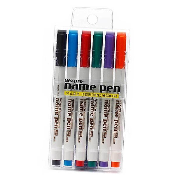  네임펜 세트 네임펜0.5 6색세트 유성펜