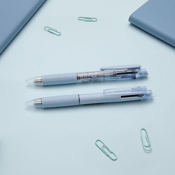  모나미 FX ZETA C3 0.38 스카이블루 3색볼펜 신학기