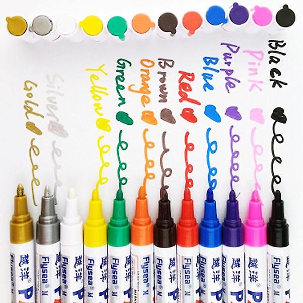  유성 아크릴 마카 12색 아크릴마커 12색 페인트 유리