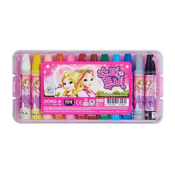  동아크레파스 12색 여 디자인랜덤