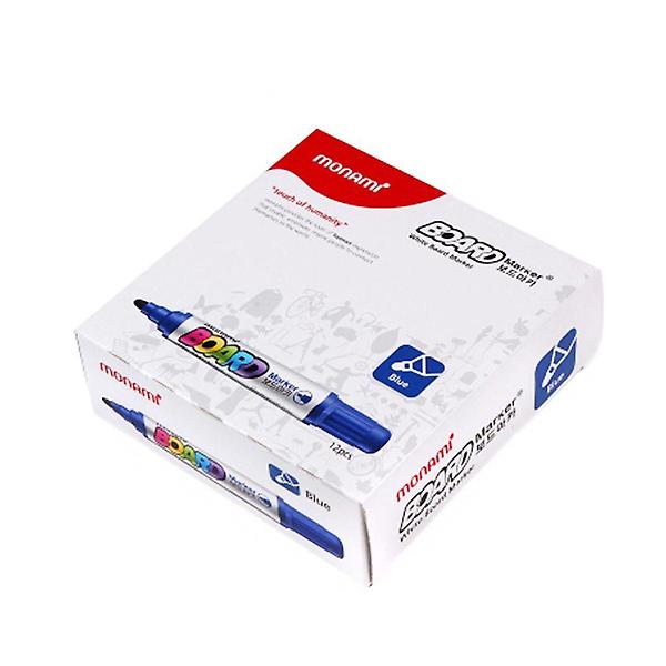  보드마카 12개 블루 드로잉 칠판마카 유성잉크 학생