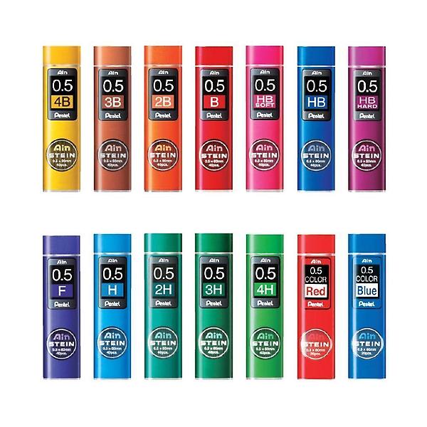  아인 슈타인칼라샤프심 C275-RD 적색RD 0.5mm 10개입