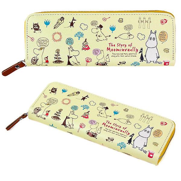  금홍팬시 무민 캐릭터 봉제 필통 옐로우
