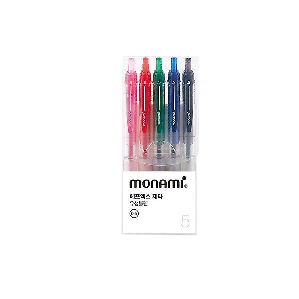  모나미 부드러운 필기감 FX-제타 5색세트 0.5mm