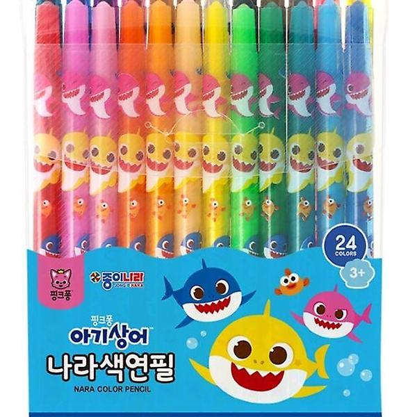  핑크퐁 아기상어 나라색연필 24색