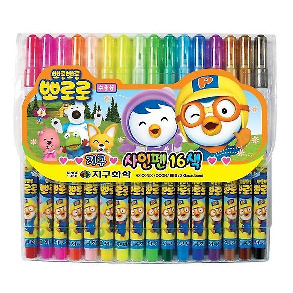  지구화학 향기싸인펜 뽀로로 16색 12개입