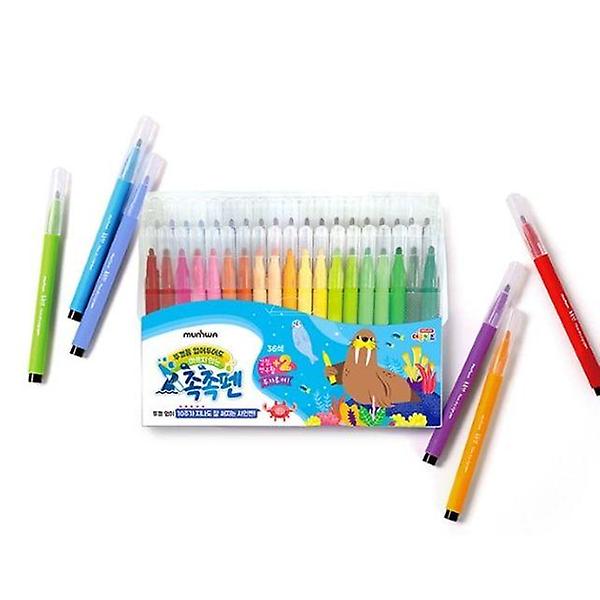  더존 키즈 촉촉펜 36색 싸인펜