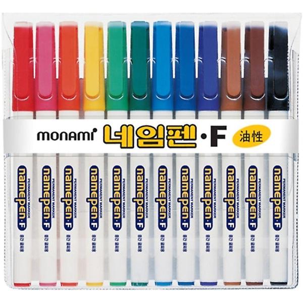  네임펜 F 12색 세트(중간 글씨용)