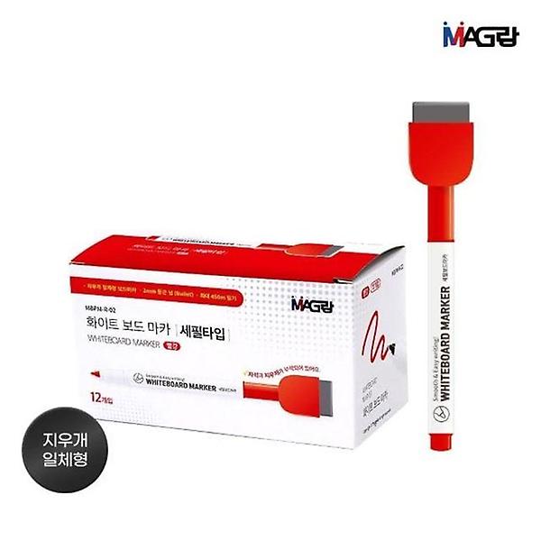  화이트보드 마카펜 레드 (12개 1타)